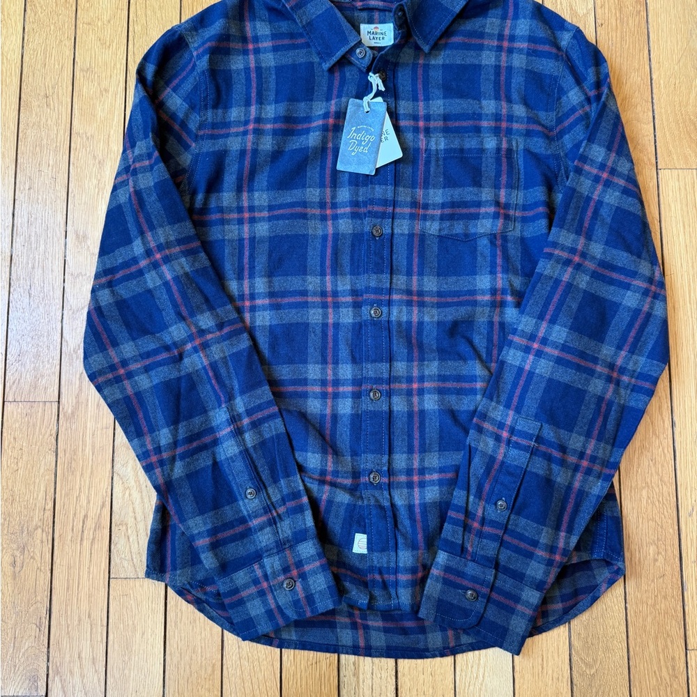 Blue Plaid Men's Shirt